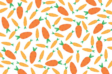 illustration pattern of carrot on white background.