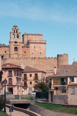 Fototapeta na wymiar Castle in Turegano village, Segovia, Spain