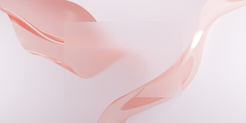 Golden frames and fluttering sheets texture background Decorative banner 3D illustration