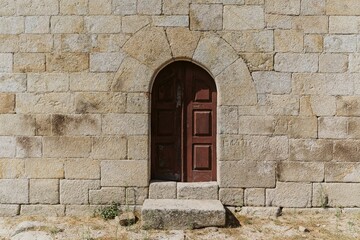 Fototapeta na wymiar Entry door of the Church of St. James in Portugal