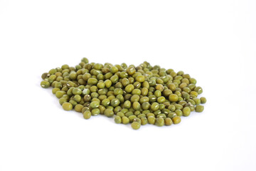 Mung beans isolated on white background