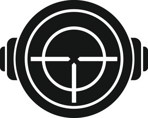 Sniper target icon simple vector. Cross sight. Mark range