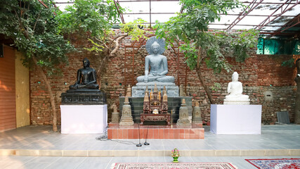 Buddhist statue in the temple for praying