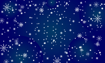 Dark blue vector template with ice snowflakes.