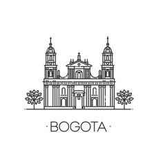 Obraz premium Primary Cathedral of Bogota. Vector symbol