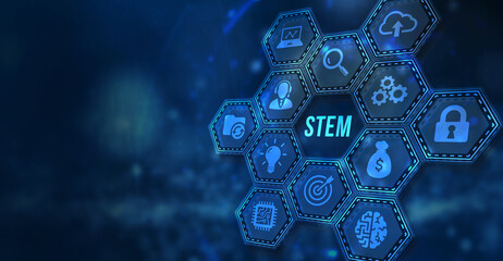 Internet, business, Technology and network concept.Science, technology, engineering and math. STEM concept. 3d illustration.