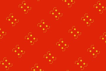 Geometric pattern in the colors of the national flag of People's Republic of China. The colors of People's Republic of China.