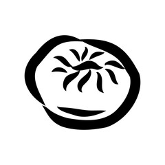 Indian, Asian food delicious samsa. Vector hand drawn illustration.sketch