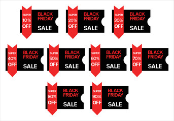 Black Friday Super Sale, Black Friday Sale banner, Template for promotion, advertising, web, social and fashion ads. Vector illustration.