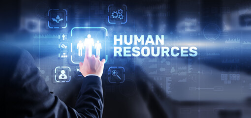 Fototapeta na wymiar Modern Human Resources Hiring Job Occupation Concept. Business Technology