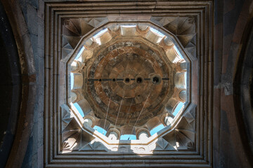 Carved stone doors of Hovhannavank monastery, Armenia