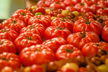 Beef tomatoes closeup