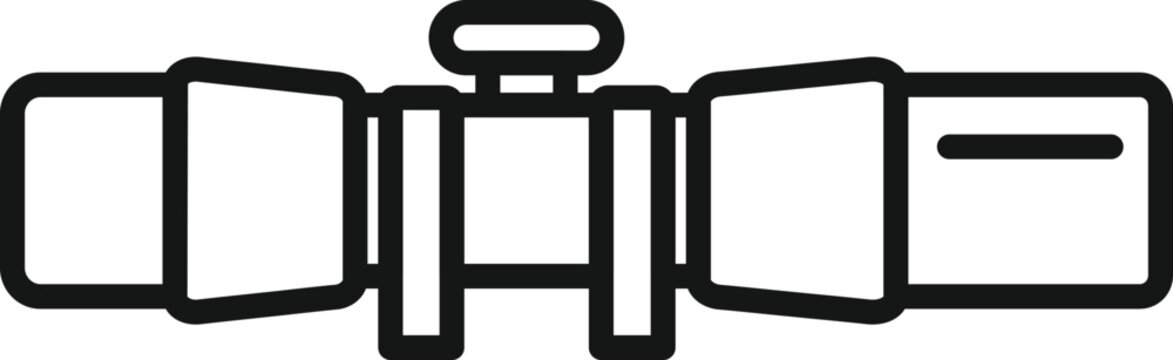 recommend clip art: Scope icon outline vector. Rifle gun. Cross eye
