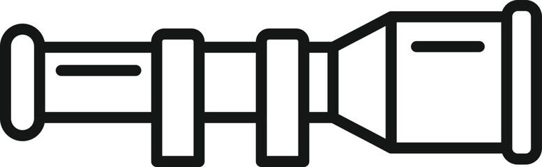 Cross scope icon outline vector. Rifle gun. Sniper military