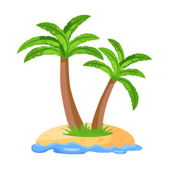 Ready to use flat illustration of palm trees 