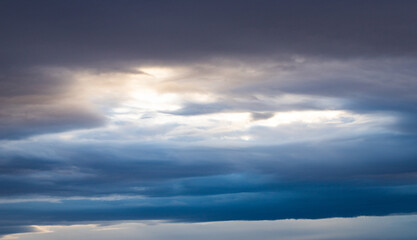 dark blue sky at sunset background