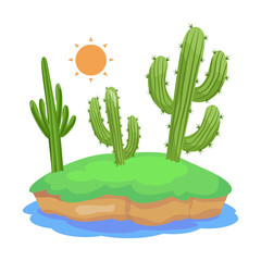 Ready to use flat illustration of palm trees 