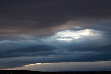 dark blue sky at sunset background