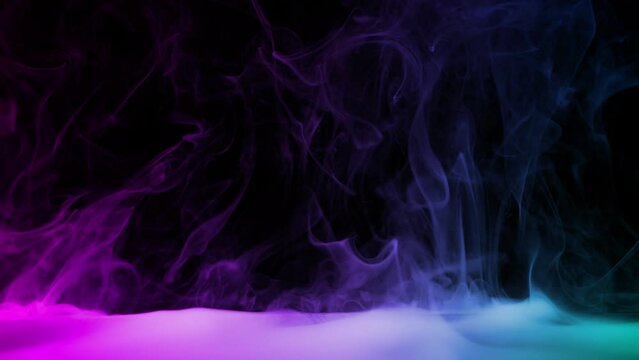 Slow Motion Shot of Modern Neon Smoke Abstract Background at 1000fps.