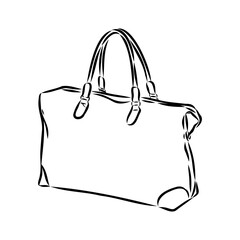 Sketches of bags. Vector fashion illustration. Women's Bags Hand Drawn Purses set of women's fashion accessories. vector illustration handbags