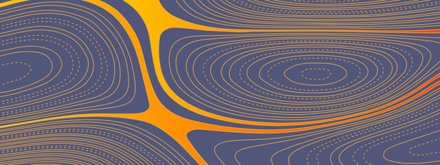 Colorful wavy abstract topographic map contour, lines Pattern background. Topographic map and landscape terrain texture grid. Wavy banner and color geometric form. Vector illustration.