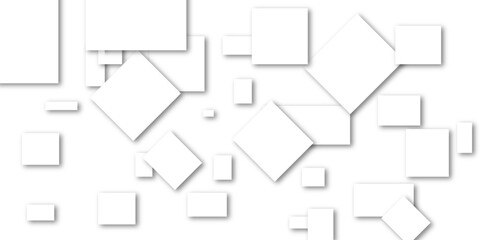 Abstract white and grey geometric overlapping square pattern, design of technology background with shadow. Vector illustration. You can use for banner, wallpaper, background and many more.