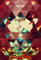 Abstract background of crystal refraction, gemstone textures