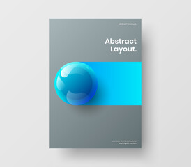 Geometric corporate identity vector design concept. Original 3D balls book cover template.