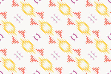 Ikat patterns tribal art Seamless Pattern. Ethnic Geometric Ikkat Batik Digital vector textile Design for Prints Fabric saree Mughal brush symbol Swaths texture Kurti Kurtis Kurtas
