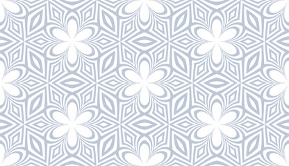 Abstract Seamless Geometric Floral Pattern.