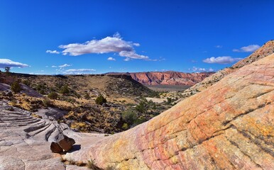 Snow Canyon Views from Jones Bones hiking trail St George Utah Zion&rsquo;s National Park. USA.