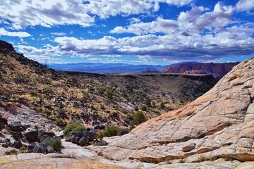 Snow Canyon Views from Jones Bones hiking trail St George Utah Zion’s National Park. USA.