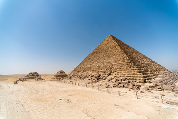 Fototapeta na wymiar pyramid in the desert in luxor egypt