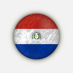 Fototapeta premium Country Paraguay. Paraguay flag. Vector illustration.