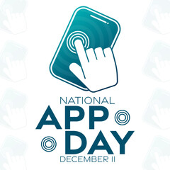 National App Day. December 11. Vector illustration. Holiday poster.
