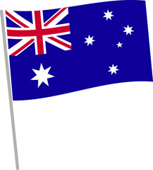 風になびくオーストラリアの国旗