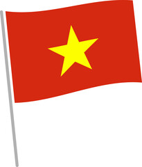 風になびくベトナムの国旗