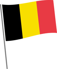 Fototapeta premium 風にはためくベルギーの国旗