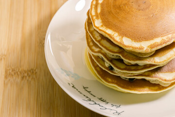 stack of pancakes on a plate