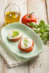 Caprese salad traditional italian recipe mozzarella and tomato