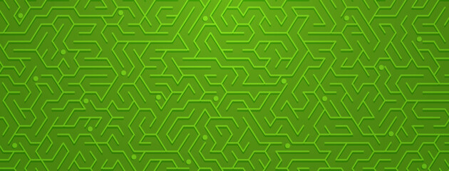 Fototapeta na wymiar Abstract background with maze pattern in various shades of green colors