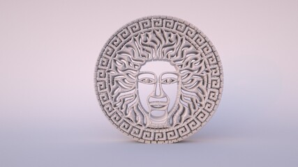 3d illustration of a sculpture from the era of ancient greek civilization still viewed with cultural or historical interest. must view in highest dimensions., fashion, shoe, shoes, leather, high, heel