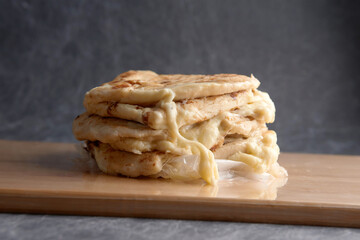 Stack of pupusas salvadora central american typical dish front photo