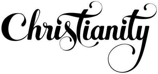 Christianity - custom calligraphy text