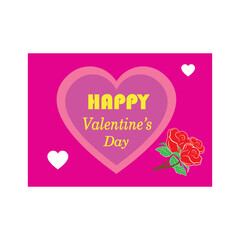 happy Valentine icon logo vector design template