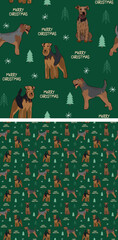 Seamless Welsh dog pattern, holiday texture. Square format, t-shirt, poster, packaging, textile, textile, fabric, decoration, wrapping paper. Trendy hand-drawn dogs wallpaper. Holiday background.