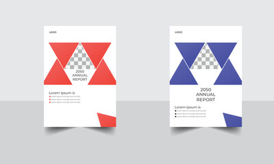 Creative modern corporate business annual report design or brochure cover