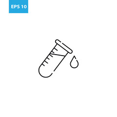 Test tube outline icon Vector illustration