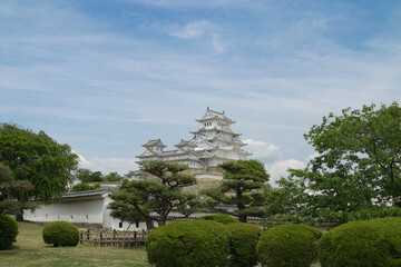 Landscape view of Himeji castle 