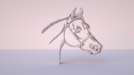 3D Illustration of a horse. Very helpful for Modelers, Artists, and Painters and they must view at maximum resolution to see minute details on this modeled horse to help them design their own version.